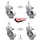 Service Caster 4 Inch Semi Steel Wheel Swivel 3/8 Inch Threaded Stem Caster Brake SCC, 2PK SCC-TS20S414-SSS-381615-2-TLB-2 - alternate 1